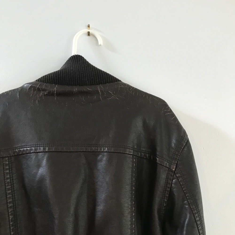 VINTAGE brown bomber jacket - Picture 7 of 8